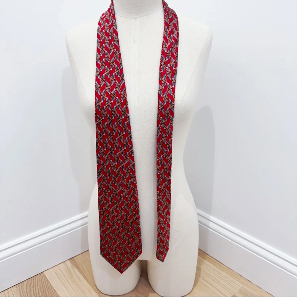 Robert Talbott Nordstrom Red Men’s Silk Tie Handsewn 56”